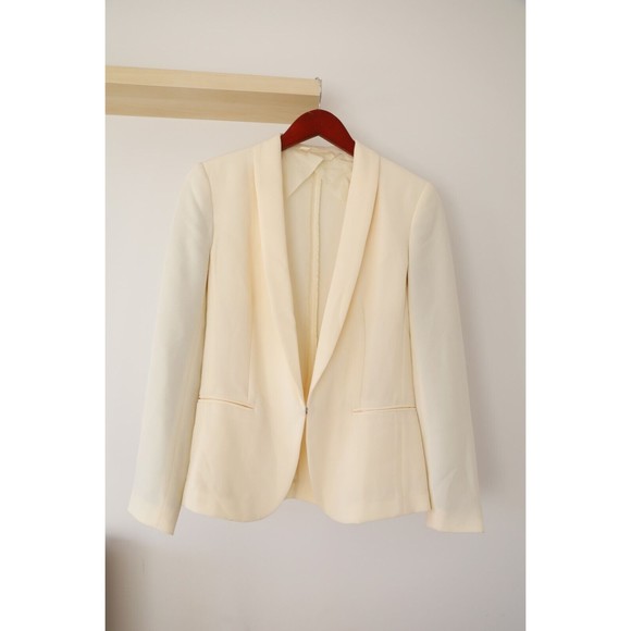 rag & bone Jackets & Blazers - NWOT Rag & Bone White Blazer Hook Closure Formal Work Jacket Sz 2 Made in USA